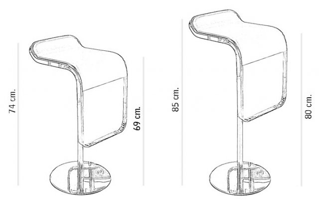   LEM Style Piston Stool Ivory