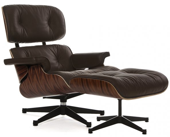  Eames Style Lounge Chair & Ottoman Brown/Pal