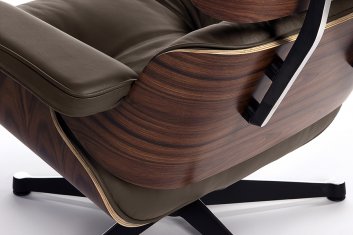  Eames Style Lounge Chair & Ottoman Brown/Pal