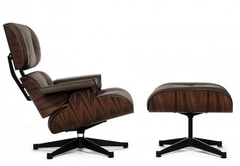  Eames Style Lounge Chair & Ottoman Brown/Pal
