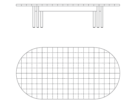 Oval Meeting Table 5355737 Saddle square