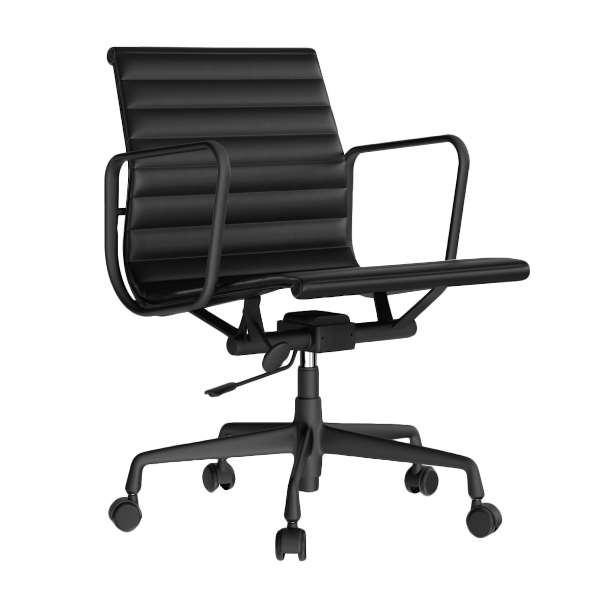 Electra/B ������ Eames Style Ribbed Office Chair EA 117 Total Black ���� ������
