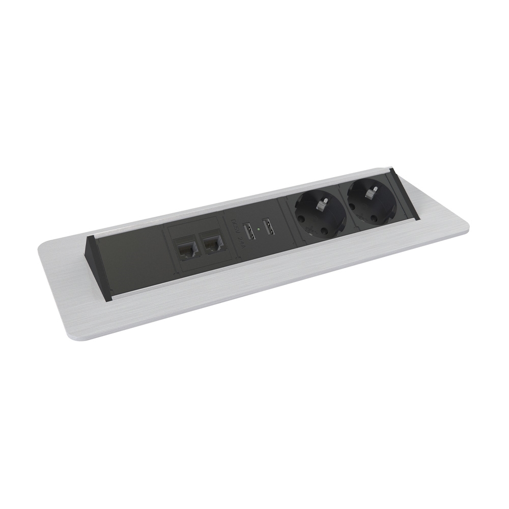 QUICKBOX ���� ����������, 2x220�, 2xUSB Charge (5 �, 2.4 � max), 2�RJ45, �����������
