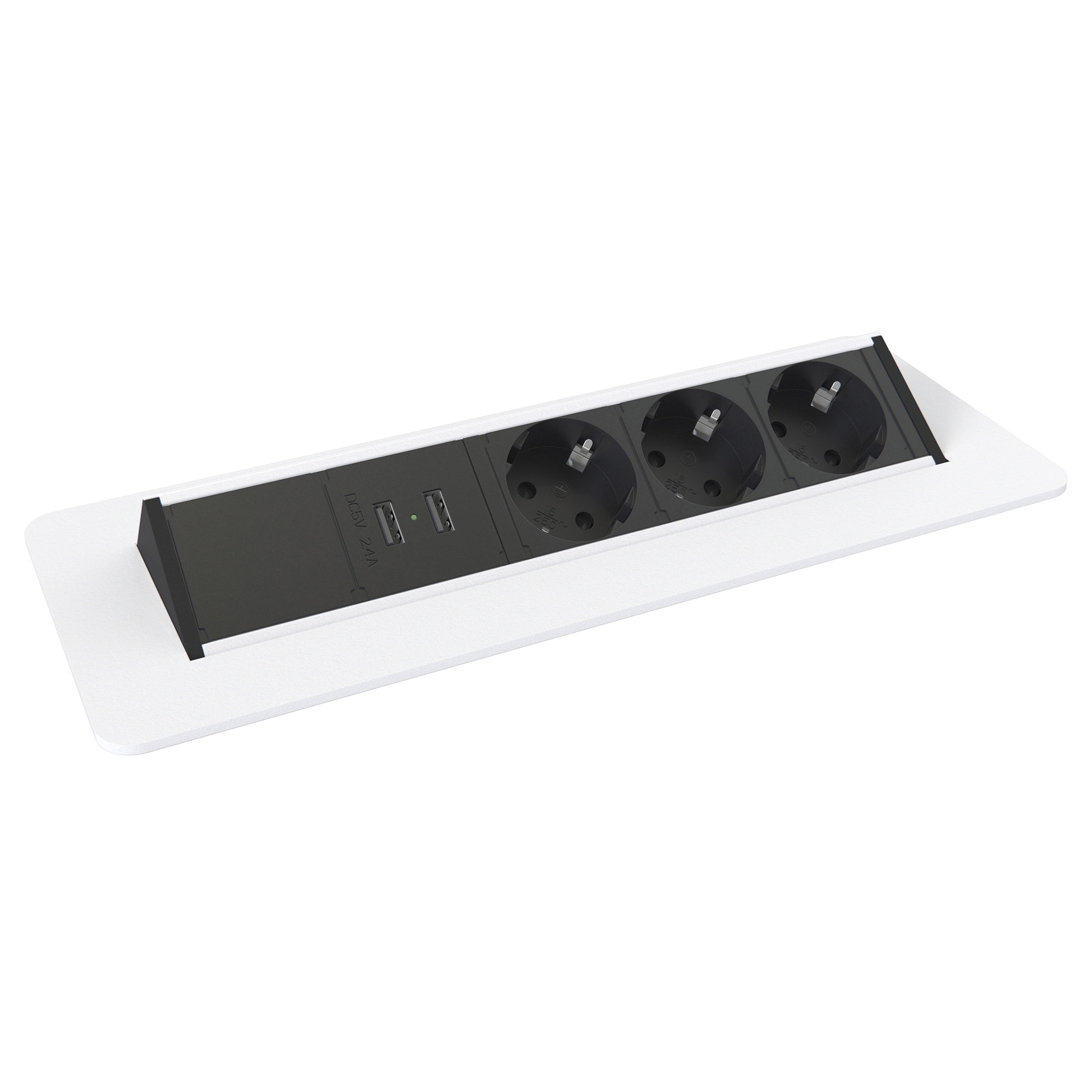935-F300W ������������ ���������� ������� ����� Axessline � 3 ��������� � 2xUSB, �����