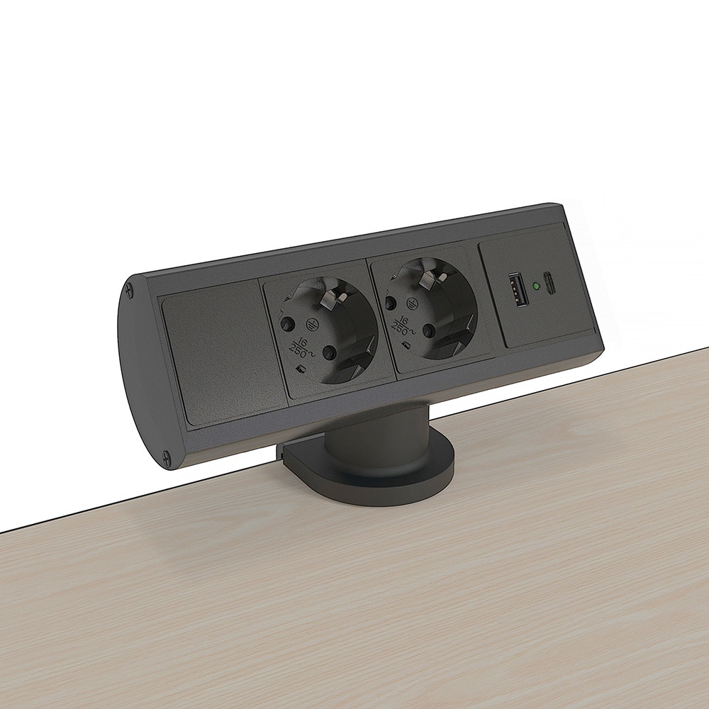 935-D2CC ���������� ������� ����� Axessline � 2 ���������, 1xUSB-A, 1xUSB-C, ������*