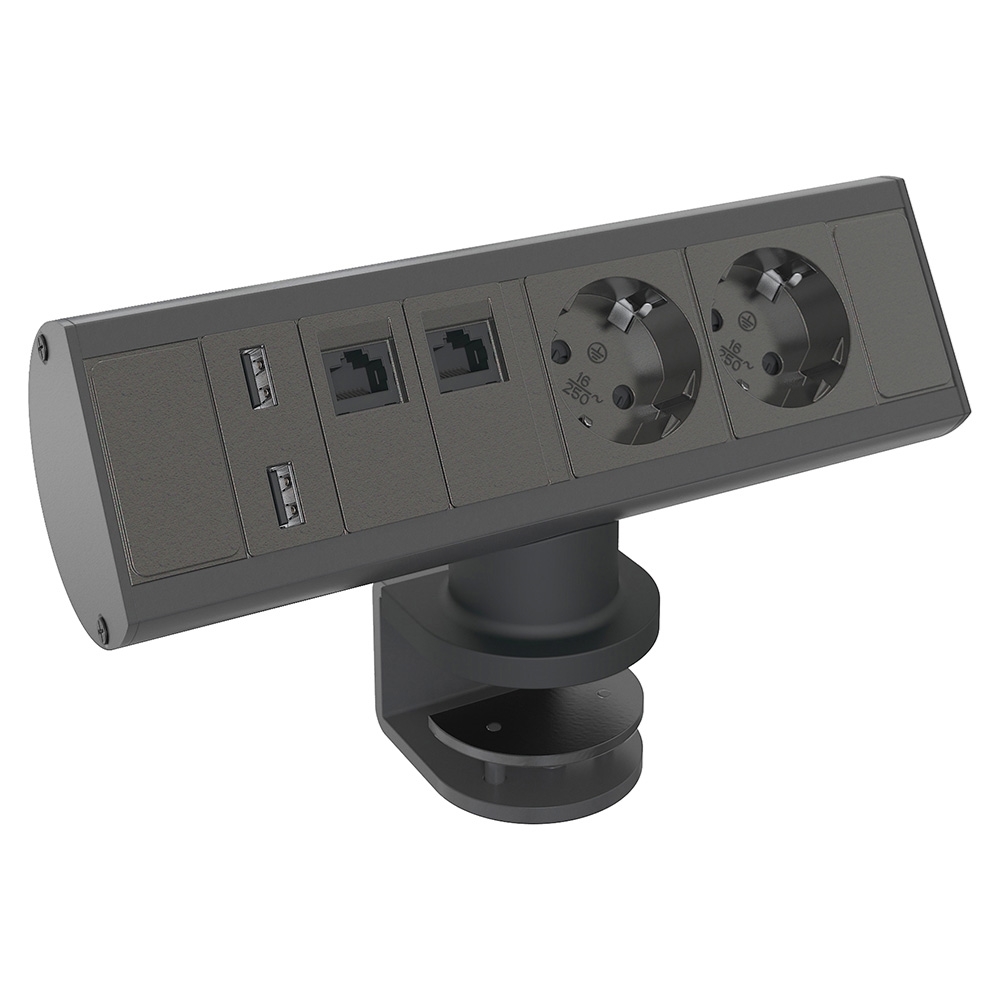  935-D2DU ���������� ������� ����� Axessline � 2 ���������, 2�RJ45 � 2xUSB, ������