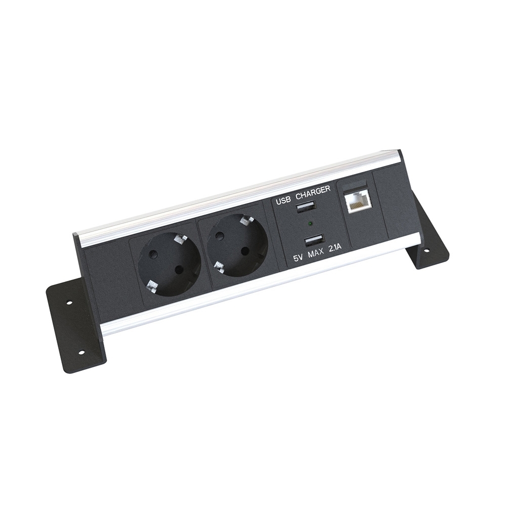 935-I2CD ���������� ������� ���������� ������� ����� Axessline � 2 ���������, 1�RJ45 � 2xUSB, ����������-������*